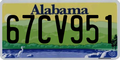 AL license plate 67CV951