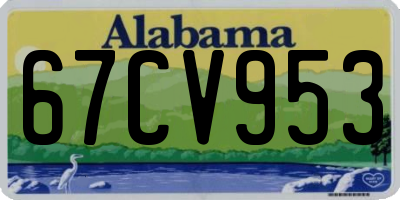 AL license plate 67CV953