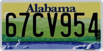 AL license plate 67CV954