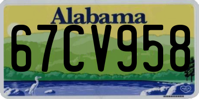 AL license plate 67CV958