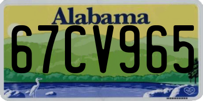 AL license plate 67CV965