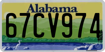 AL license plate 67CV974