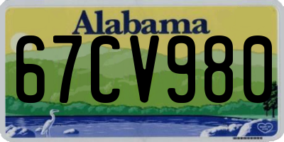 AL license plate 67CV980