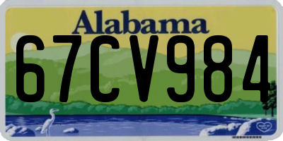 AL license plate 67CV984
