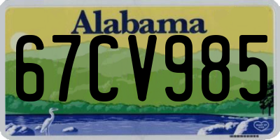 AL license plate 67CV985