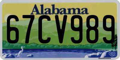 AL license plate 67CV989