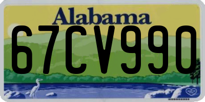 AL license plate 67CV990