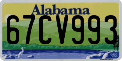 AL license plate 67CV993