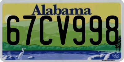 AL license plate 67CV998