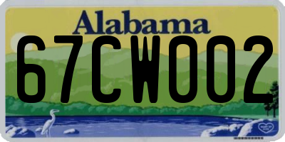 AL license plate 67CW002