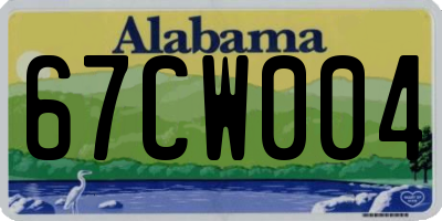 AL license plate 67CW004