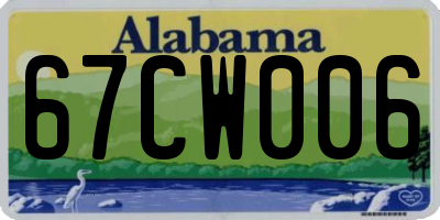 AL license plate 67CW006