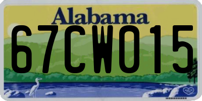 AL license plate 67CW015