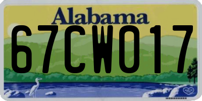 AL license plate 67CW017