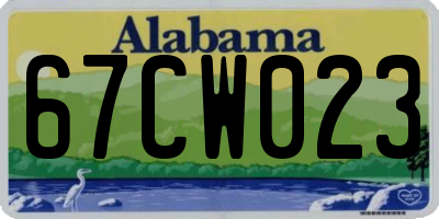 AL license plate 67CW023