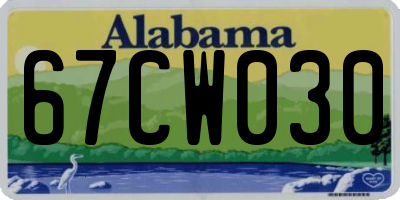 AL license plate 67CW030