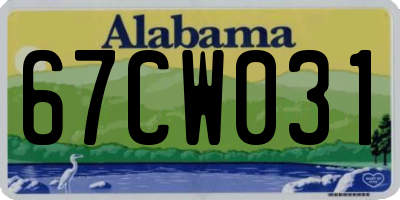 AL license plate 67CW031