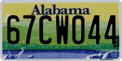 AL license plate 67CW044