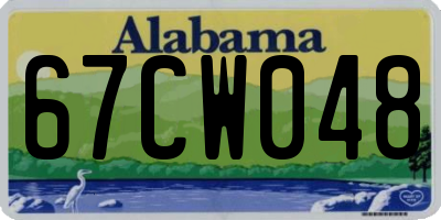 AL license plate 67CW048