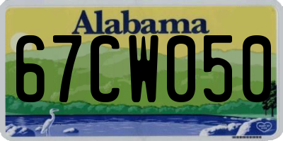 AL license plate 67CW050