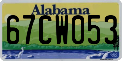 AL license plate 67CW053