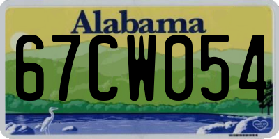 AL license plate 67CW054