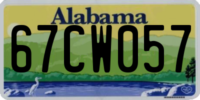 AL license plate 67CW057