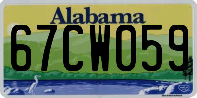 AL license plate 67CW059