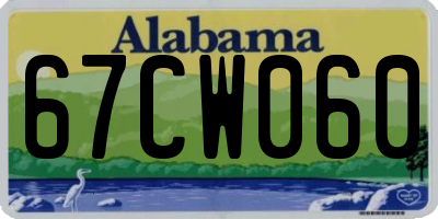 AL license plate 67CW060