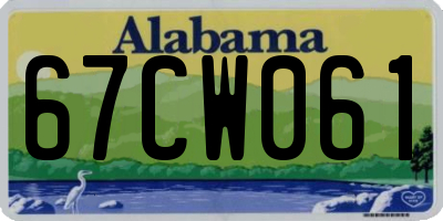 AL license plate 67CW061