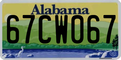 AL license plate 67CW067