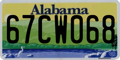 AL license plate 67CW068