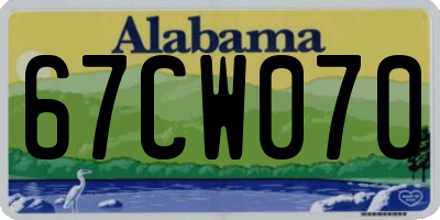 AL license plate 67CW070
