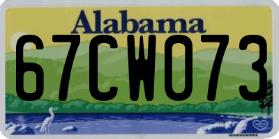 AL license plate 67CW073