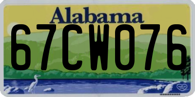AL license plate 67CW076