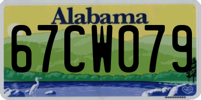 AL license plate 67CW079