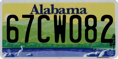 AL license plate 67CW082