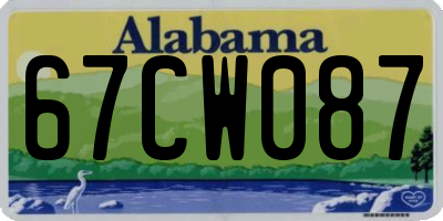 AL license plate 67CW087