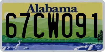 AL license plate 67CW091