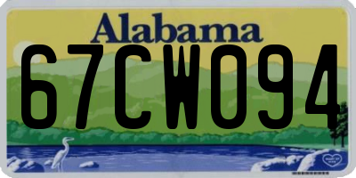 AL license plate 67CW094