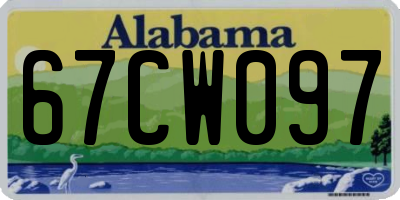 AL license plate 67CW097