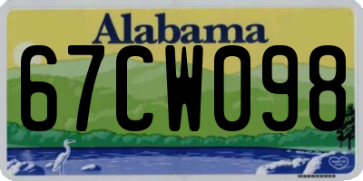 AL license plate 67CW098