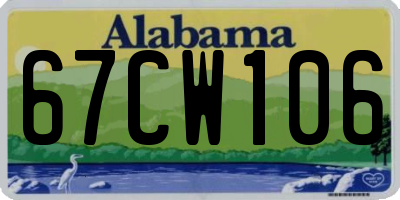 AL license plate 67CW106