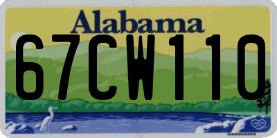 AL license plate 67CW110