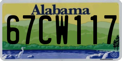 AL license plate 67CW117