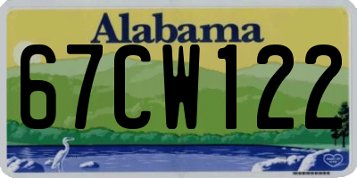 AL license plate 67CW122