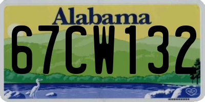 AL license plate 67CW132