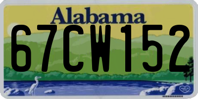AL license plate 67CW152