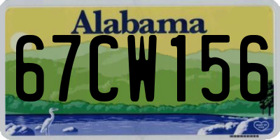 AL license plate 67CW156