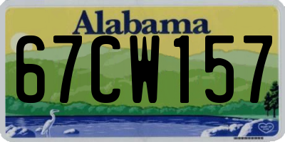 AL license plate 67CW157